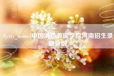清镇中国消防救援学院河南招生录取分数
