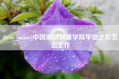 清镇中国消防救援学院毕业之后怎么工作