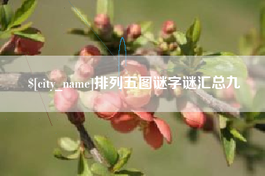 清镇排列五图谜字谜汇总九