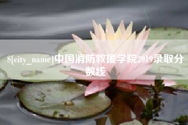 清镇中国消防救援学院2019录取分数线