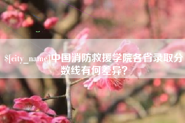 清镇中国消防救援学院各省录取分数线有何差异？