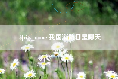清镇我国消防日是哪天