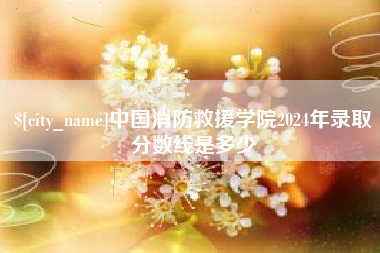 清镇中国消防救援学院2024年录取分数线是多少