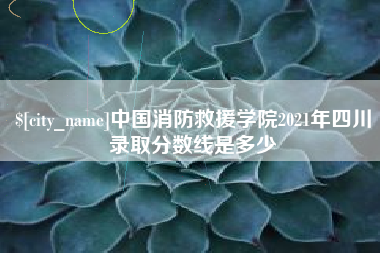清镇中国消防救援学院2021年四川录取分数线是多少
