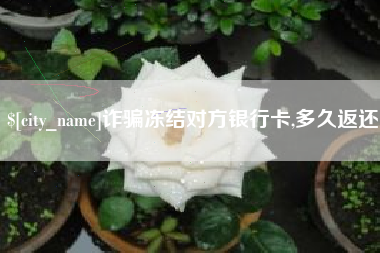 清镇诈骗冻结对方银行卡,多久返还
