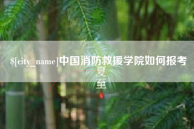 清镇中国消防救援学院如何报考
