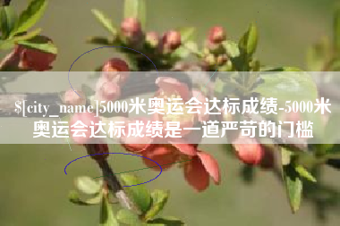 清镇5000米奥运会达标成绩-5000米奥运会达标成绩是一道严苛的门槛