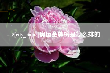 清镇奥运金牌榜是怎么排的
