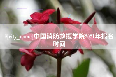 清镇中国消防救援学院2021年报名时间