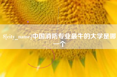 清镇中国消防专业最牛的大学是哪一个