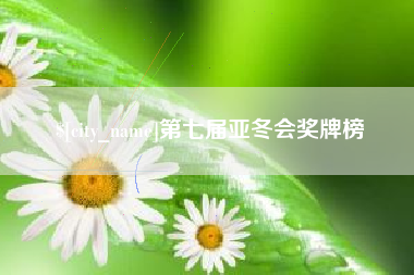 清镇第七届亚冬会奖牌榜