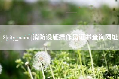 清镇消防设施操作员证书查询网址