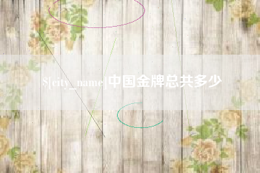 清镇中国金牌总共多少
