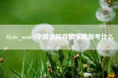 清镇中国消防救援学院都考什么
