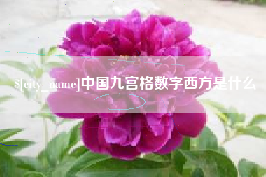 清镇中国九宫格数字西方是什么