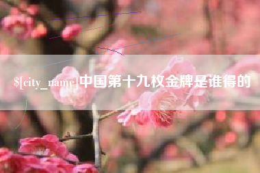 清镇中国第十九枚金牌是谁得的