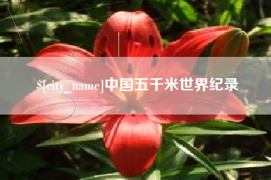 清镇中国五千米世界纪录
