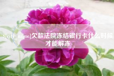 清镇欠款法院冻结银行卡什么时候才能解冻