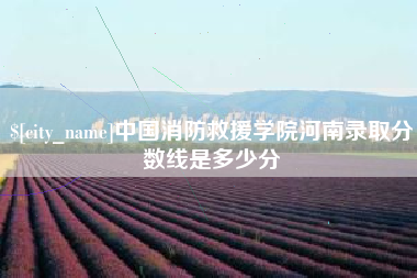 清镇中国消防救援学院河南录取分数线是多少分