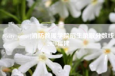 清镇消防救援学院招生录取分数线2020福建