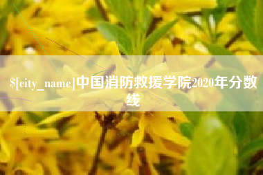 清镇中国消防救援学院2020年分数线