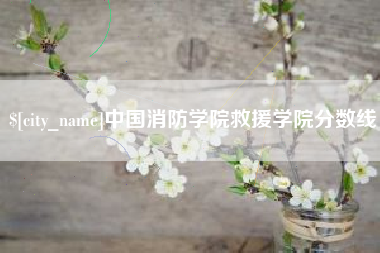 清镇中国消防学院救援学院分数线