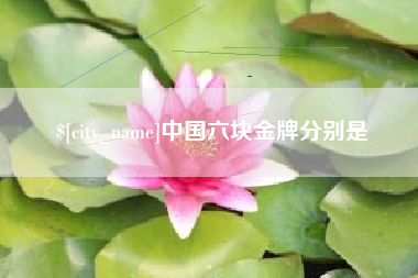 清镇中国六块金牌分别是